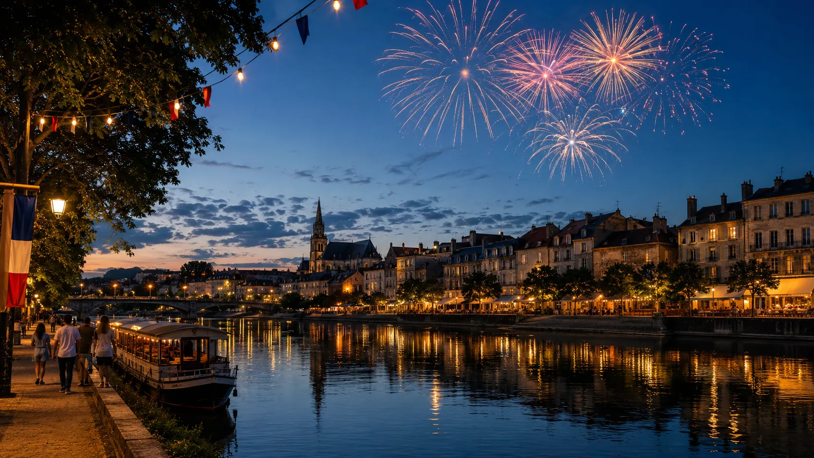 14 Juillet 2026 à Bergerac : feu d’artifice, bal des pompiers et meilleures sorties autour de la Dordogne