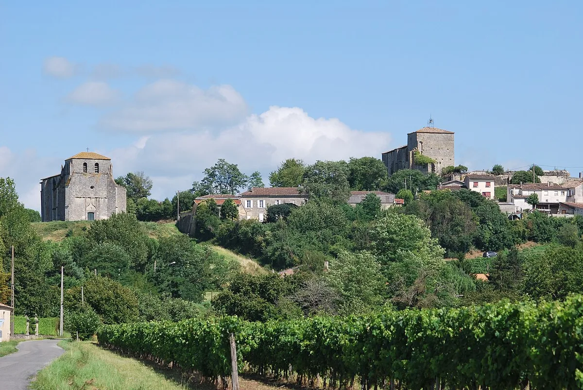 Église Saint-Pierre et château médiéval de Pujols-sur-Dordogne, Gironde